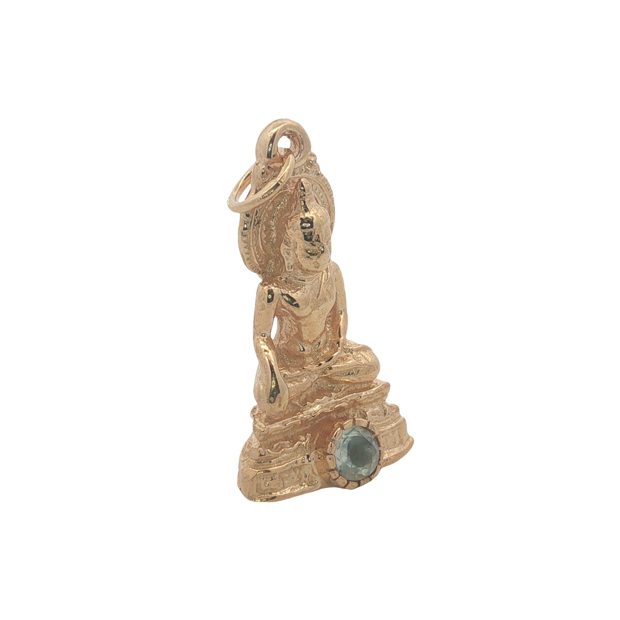 Charms doré bouddha avec prehnite