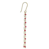 Golden chain and stone earrings