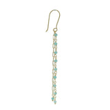 Golden chain and stone earrings