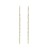 Golden chain and stone earrings
