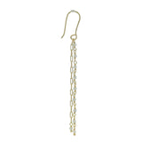 Golden chain and stone earrings
