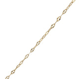 Collier doré croix baroque labradorite 50 cm