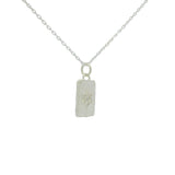 Collier argent 925 plaque étoile de David et zircon 42 cm