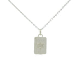 Collier argent 925 plaque étoile de David et zircon 42 cm