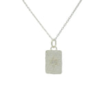 Collier argent 925 plaque étoile de David et zircon 42 cm