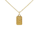 Gold plate snake and zircon necklace