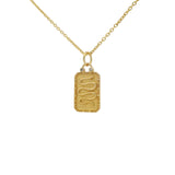 Gold plate snake and zircon necklace