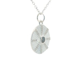 Eye stone and white zircons necklace