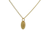 Collier doré médaille fleur de lys 42 cm