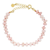 Bracelet doré en opale rose
