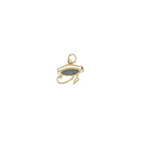 Charms doré oeil d'Horus avec labradorite