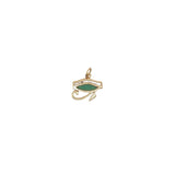 Charms doré oeil d'Horus avec onyx verte