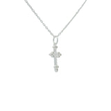 Gold cross and zircon necklace
