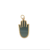 Charms doré main de Fatma onyx noire