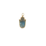 Charms doré main de Fatma labradorite
