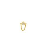 Gold zircon chip and chain