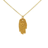 Collier doré main de fatma coeur 42 cm