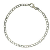 Bracelet homme argent 925 oxydé mate grande maille marine