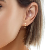 Boucle d'oreilles dorée perles culture