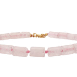 Chaine de cheville dorée en quartz rose 27 cm