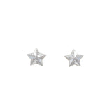Boucles d'oreilles puce argent 925 étoile avec zircons