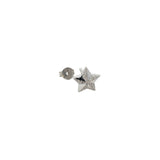 Boucles d'oreilles puce argent 925 étoile avec zircons