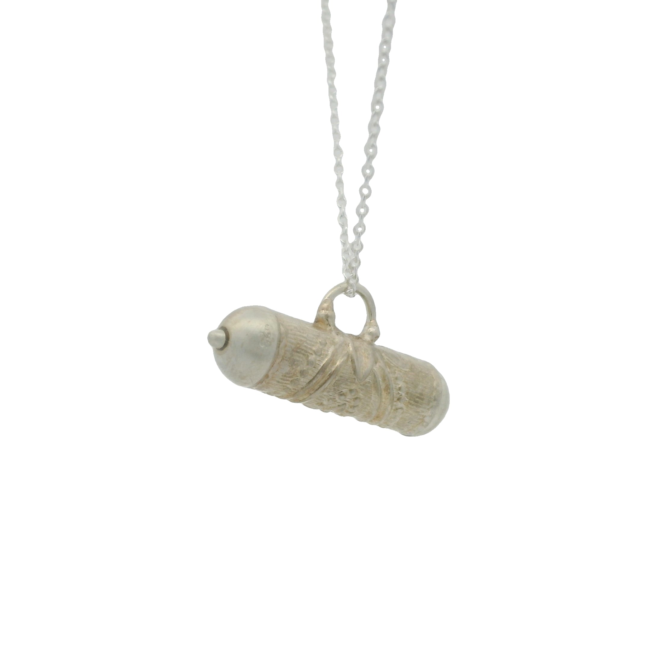 Collier en argent 925 grand talisman porte bonheur 42 cm