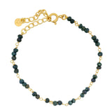 Bracelet doré en Pyrite verte
