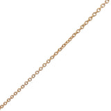 Collier doré coeur lisse avec zircons 44 cm