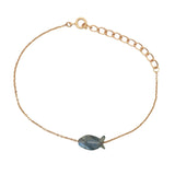 Bracelet doré poisson labradorite