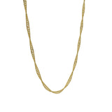 Twisted Singapore mesh gold necklace