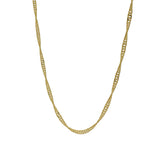 Twisted Singapore mesh gold necklace