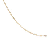 Collier doré maille Singapour torsadée