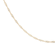 Collier doré maille Singapour torsadée