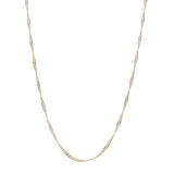 Collier doré maille Singapour torsadée