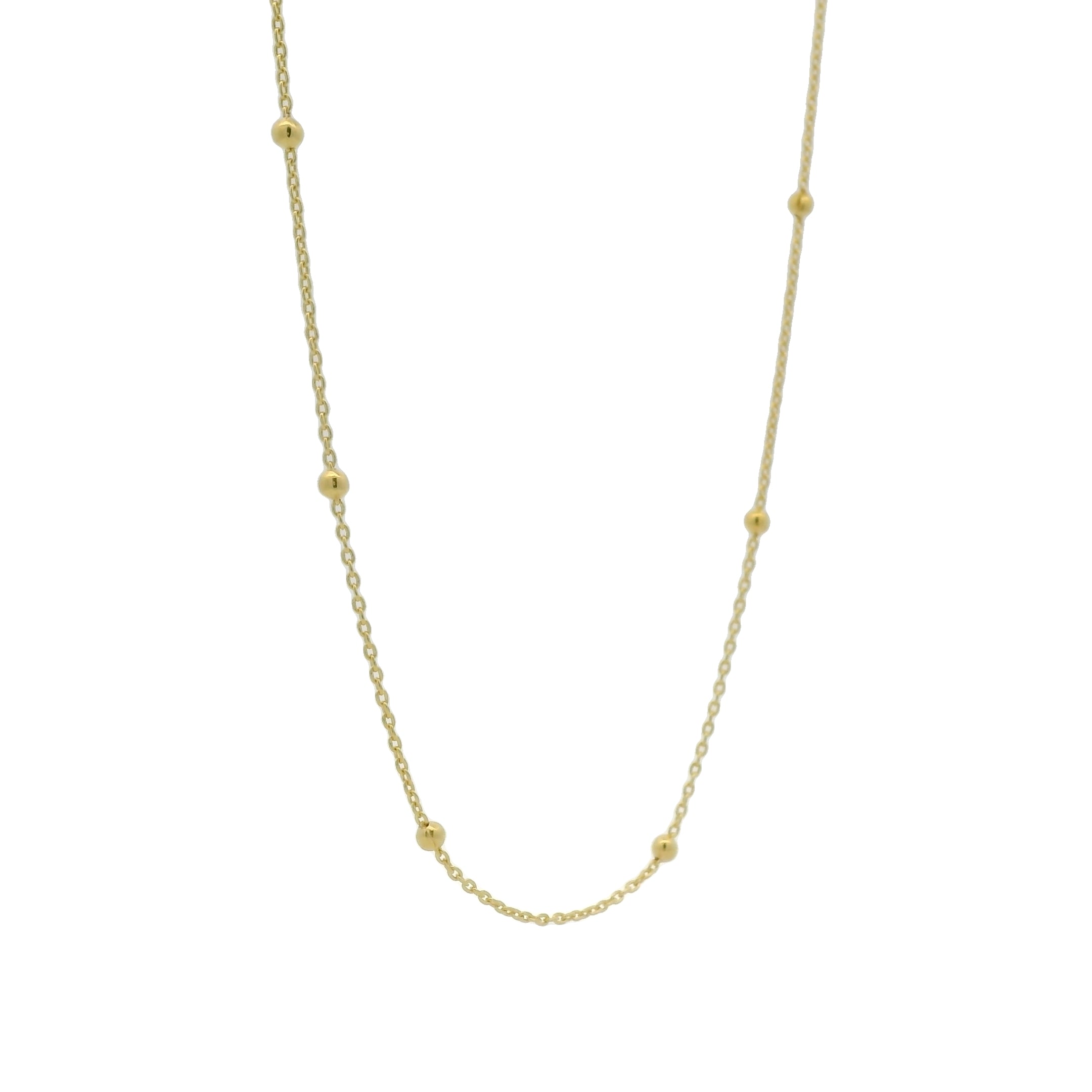 Collier doré maille boules espacées 42 cm