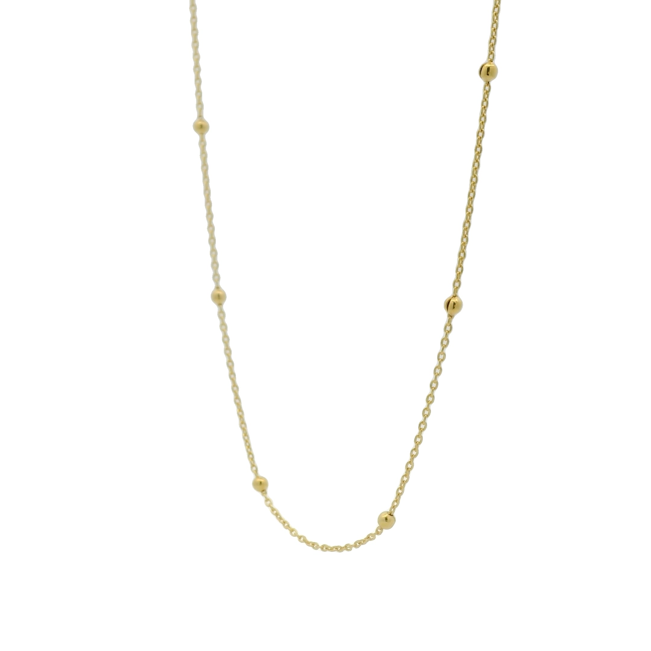 Collier doré maille boules espacées 42 cm