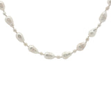 Collier doré alternance de petites et grandes perles de culture 75 cm