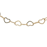 Collier doré maille coeurs entrelacés 50 cm
