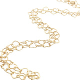 Collier doré maille coeurs entrelacés 50 cm