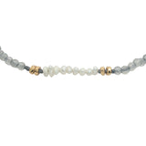 Bracelet doré en labradorite, petites perles de culture et perles dorées