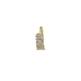 Mini gold creole and baguette zircons