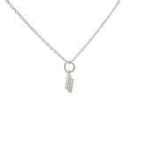925 silver necklace with small zircon letter