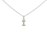 925 silver necklace with small zircon letter