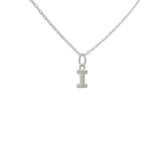 925 silver necklace with small zircon letter