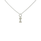 925 silver necklace with small zircon letter