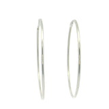 Créoles argent 925 fines 4 cm