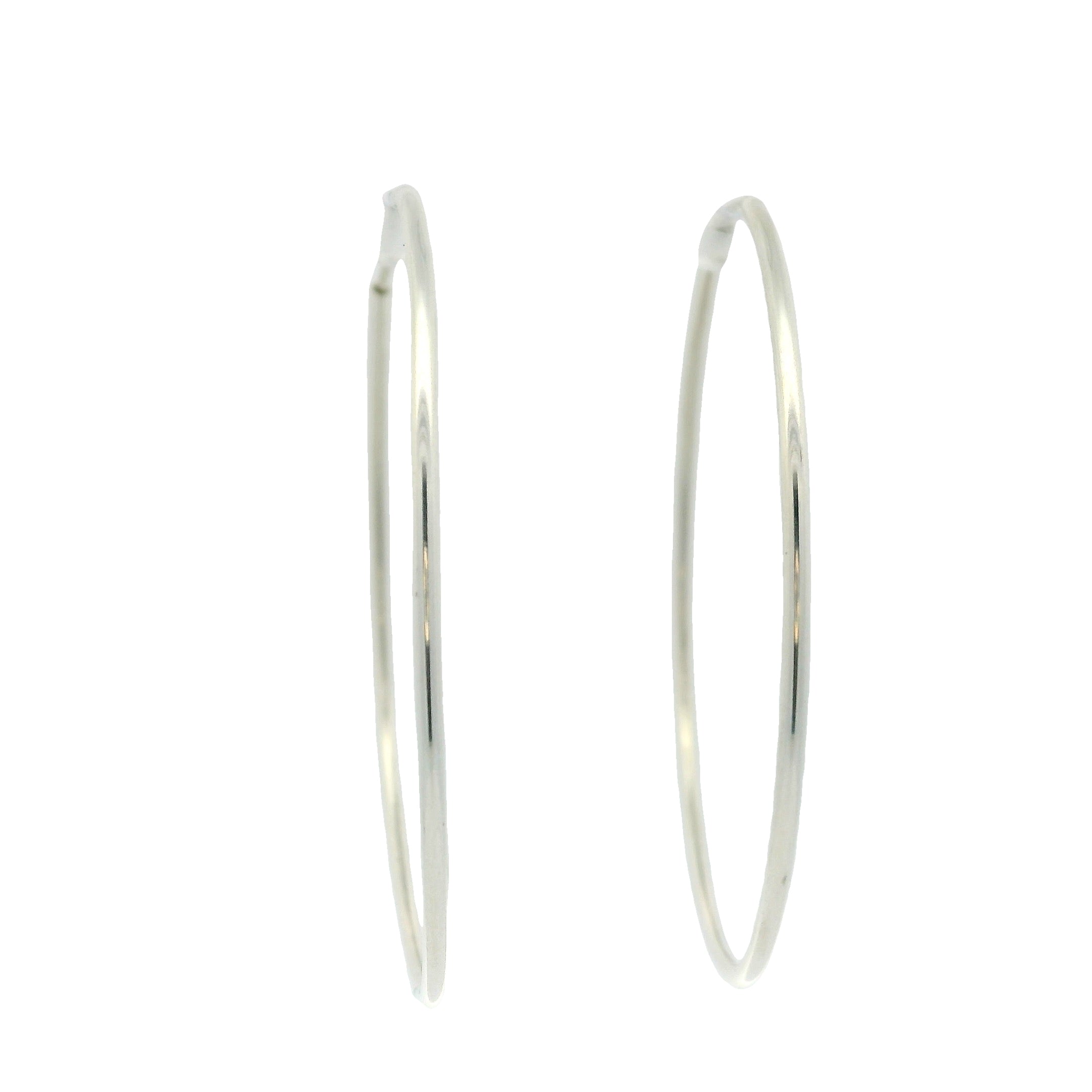 Créoles argent 925 fines 4 cm