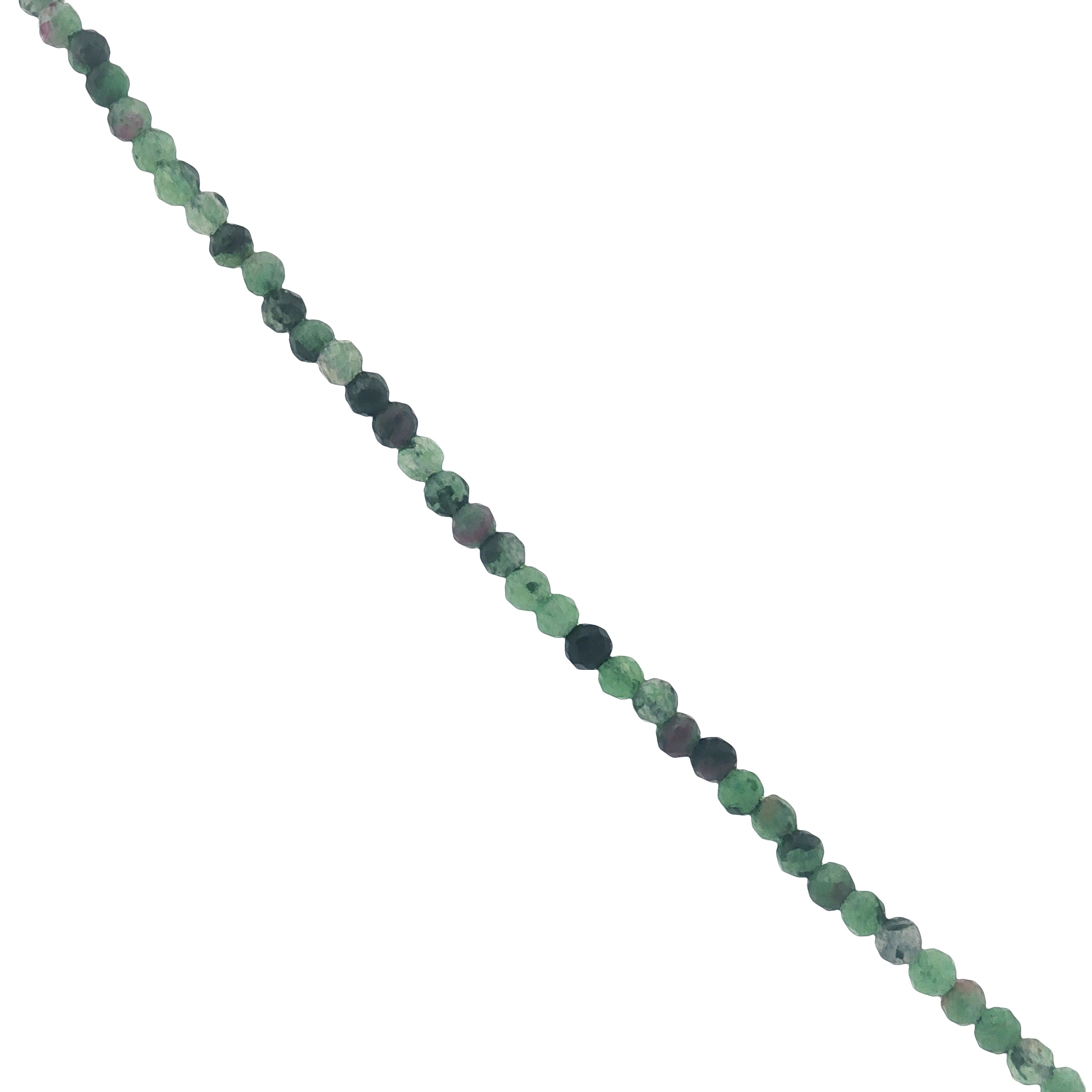 Collier doré avec perle de culture et rubis zoisite 42 cm