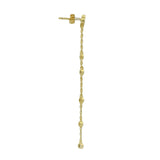 Gold zircon earrings and chains